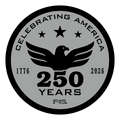 Black and Grey Celebrate 250 Decal