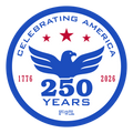 Red, White, and Blue Celebrate 250 Decal
