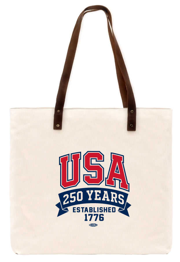 Classic Canvas Tote Bag w/ Leather Straps - 12-Pack